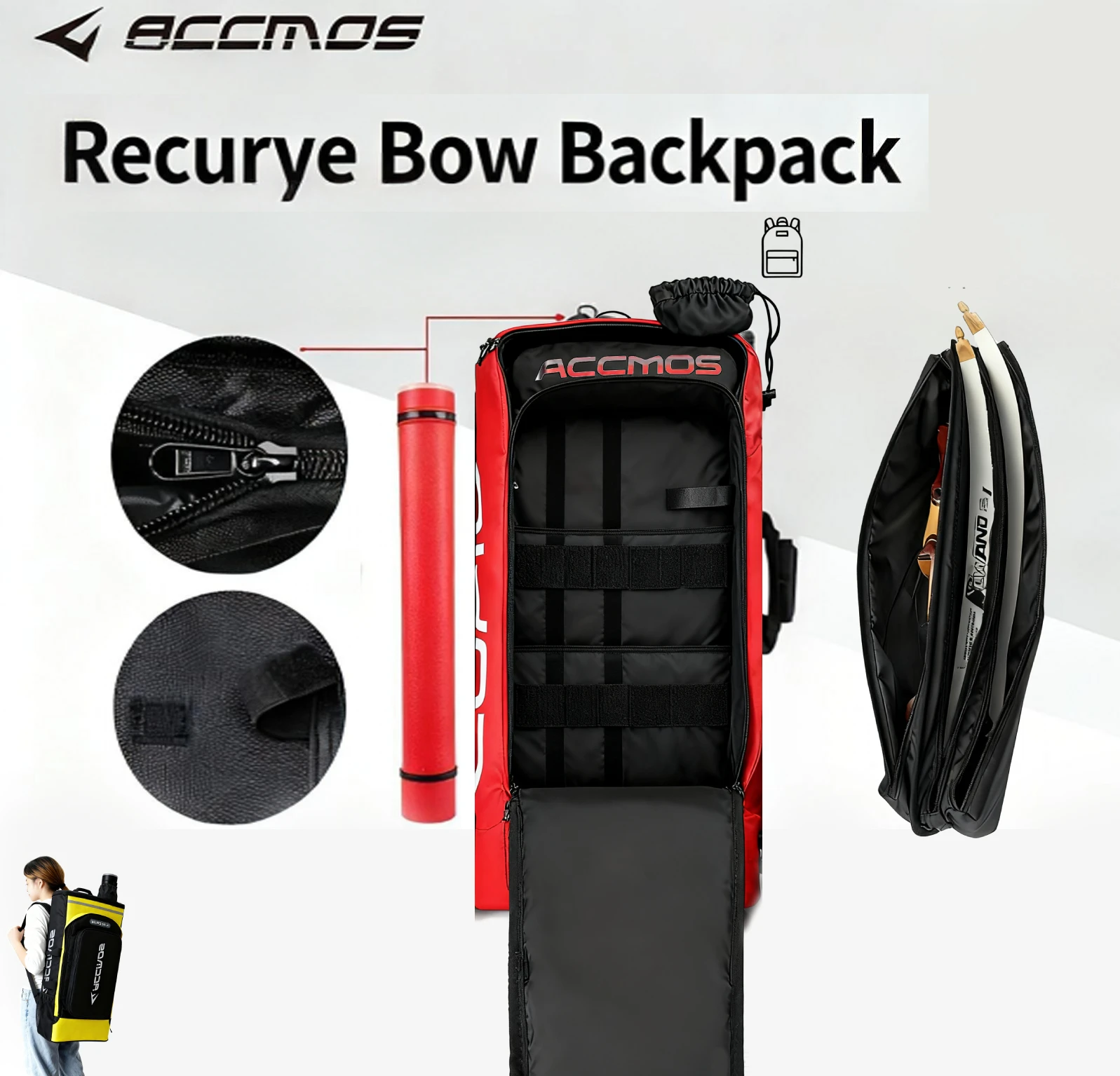 

Bow and arrow backpack Recurve Bow Bag Large Capacity Multifunctional Storage Convenient Recurve Bow Available Recurve Bow Case