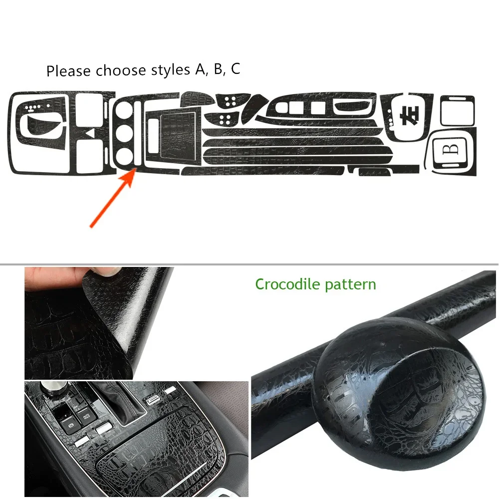 NONE Für Volkswagen Golf 5 MK5 4 tür Innen Zentrale Steuerung Panel Tür Griff Carbon Faser Aufkleber Aufkleber Auto styling Zubehör 9