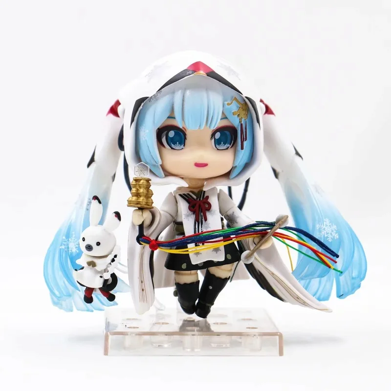 New Two-Dimensional Beautiful Girl Q Version Nendoroid Hatsune Miku Snow Hatsune Red-Crowned Crane Miko Figure Model