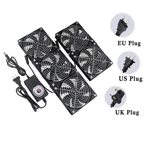110V-220V 3000RPM Fan Cooling Controller 120mm 12V 220V Btc Machine Chassis Workstation Cabinet Radiator Server Fan for GPU VGA