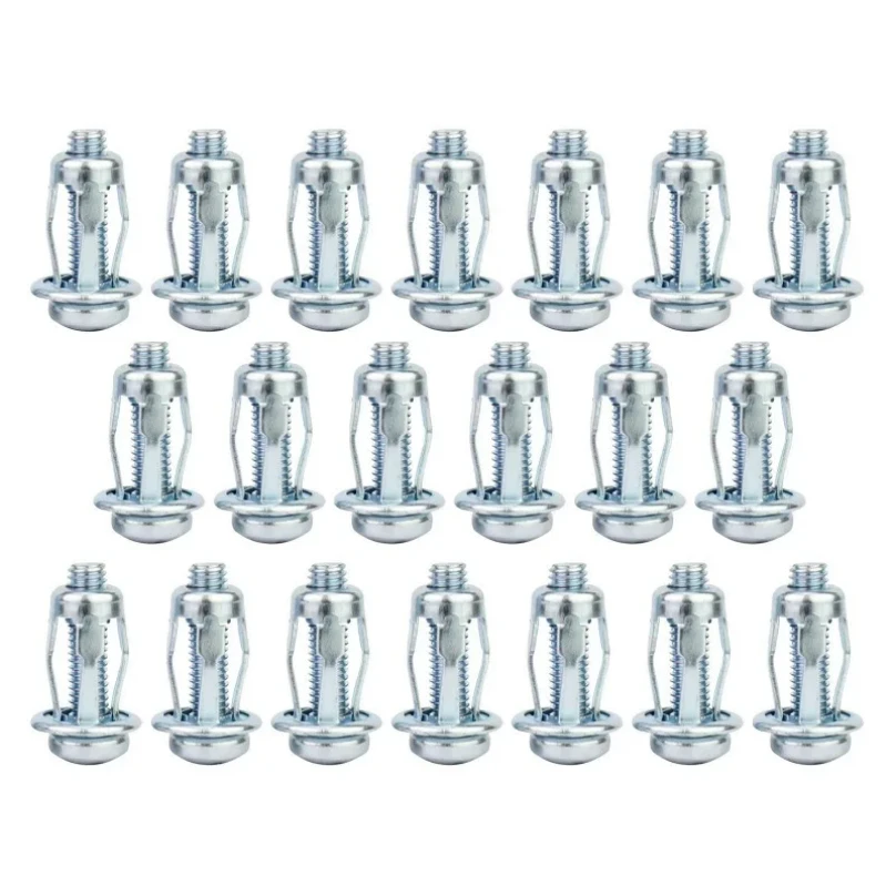 

100 Sets Jack Nuts Screw Petal Screw Anchors Petal Expansion Plugs for Curtain Expansion Clamp Petal Rivet Lock Jack Nut Bolt