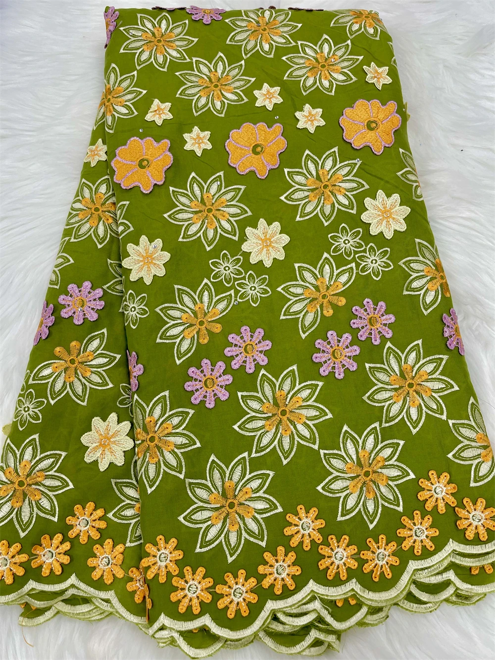 3D Bloemen Afrikaanse 100% Katoenen Zwitserse Voile Kantstoffen Hoge Kwaliteit Nigeriaanse 2026 Dames Feestmateriaal Voor Kleding En Naaien