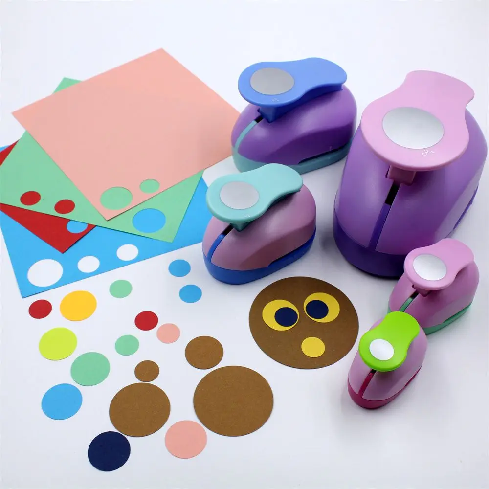 Kids 9/16/25mm Paper Embossing Sharper Children Embossing Punches Punches Maker Scrapbooking Punches Hole Puncher Circle Punch