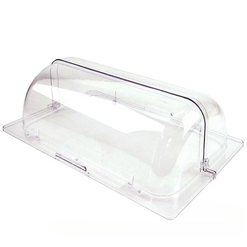 Transparent tray lid, acrylic food cover, cake dust cover, flip cover, plastic resistant stall, commercial braised vegetables