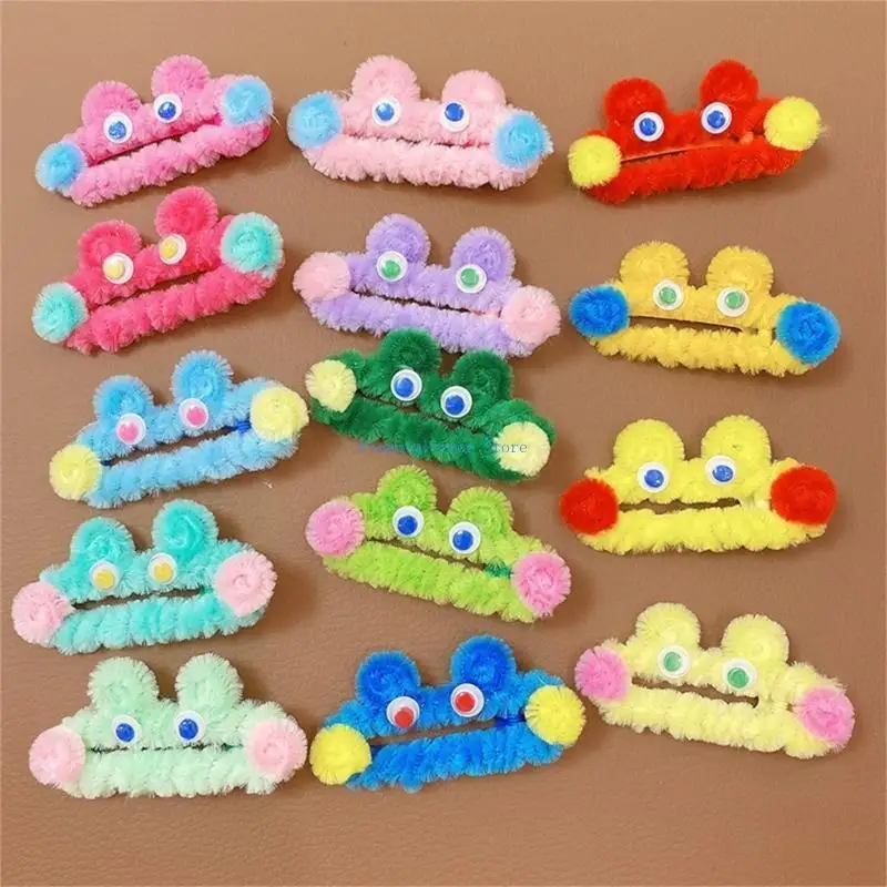 

652B Sweet Girls Hair Clip Plush Twist Hairpin for Carnival Prom Party