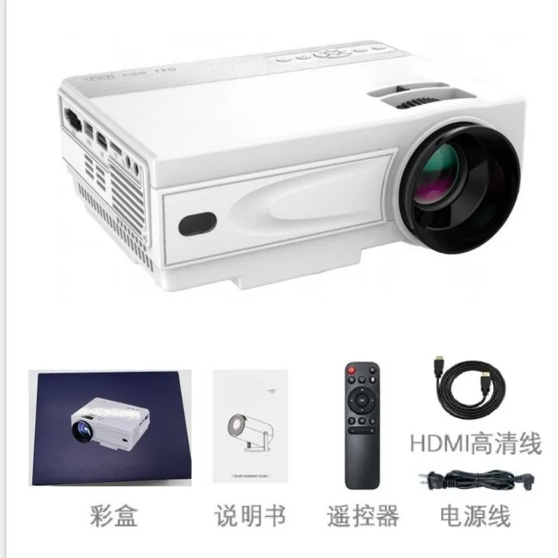 Portable Smart Projector Electric Focus WiFi Android 4K Supported Pan Tilt Home Theater Cinema Mini Beamer for Family Movie