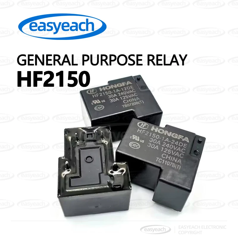 Hongfa relay HF2150-1A-5DE HF2150-1A-12DE HF2150-1A-24DE universal relay 4-pin T90 small high power relay