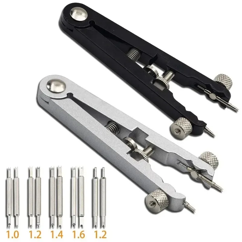 Alicate Removedor de Pulseira de Relógio em Liga de Alumínio, Ferramenta de Reparo de Pulseira em Formato V para Manutenção de Relógios