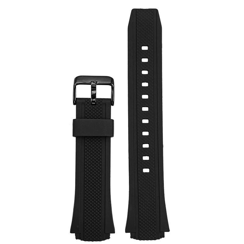 20MM Black High Quality Rubber Watch Strap For Casio EDIFICE EF-552 Watchband Dedicated Convex Interface With Men\'s Watch Belt