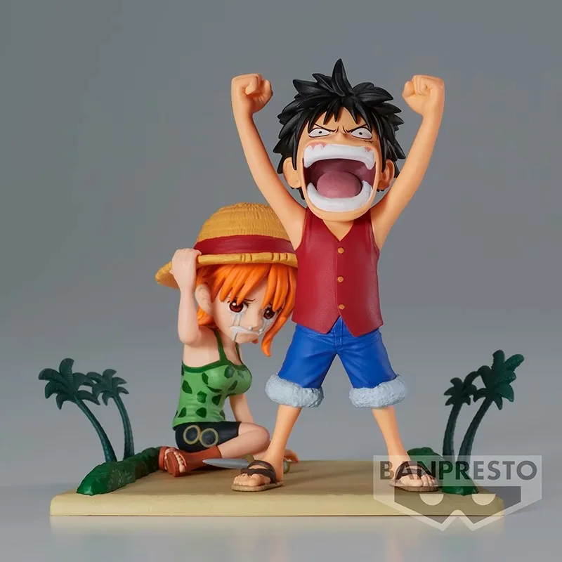 In Stock Bandai BANPRESTO One Piece WCF World Collectible Figure Log Stories Monkey D. Luffy&Nami Anime Action Toy Gift Model