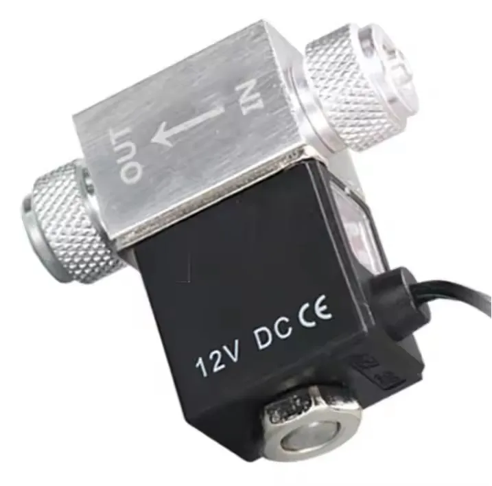 DC 12V Aquarium Solenoid Valve CO2 System Regulator Aquarium Accessories Electric Low Temperature Magnetic Valve brand-new