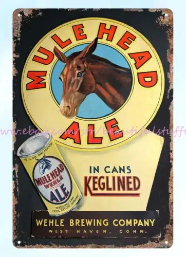 Mule head Ale Beer metal tin sign contemporary home decor