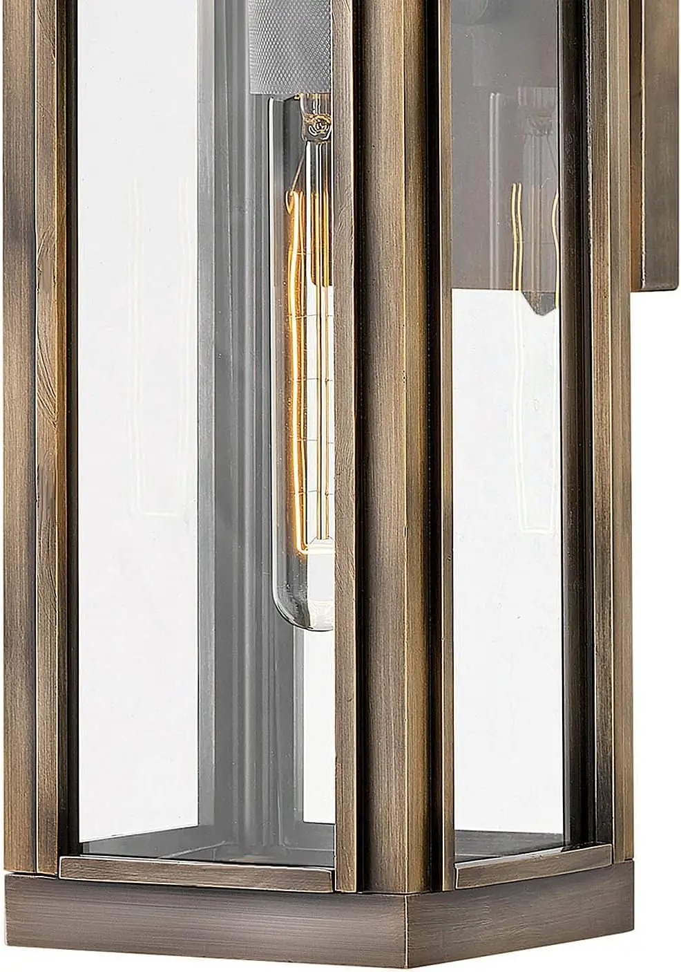 Sag Harbor Collection One Light Outdoor Small Wall Lantern, Burnished Bronze Finish w/ Clear Glass