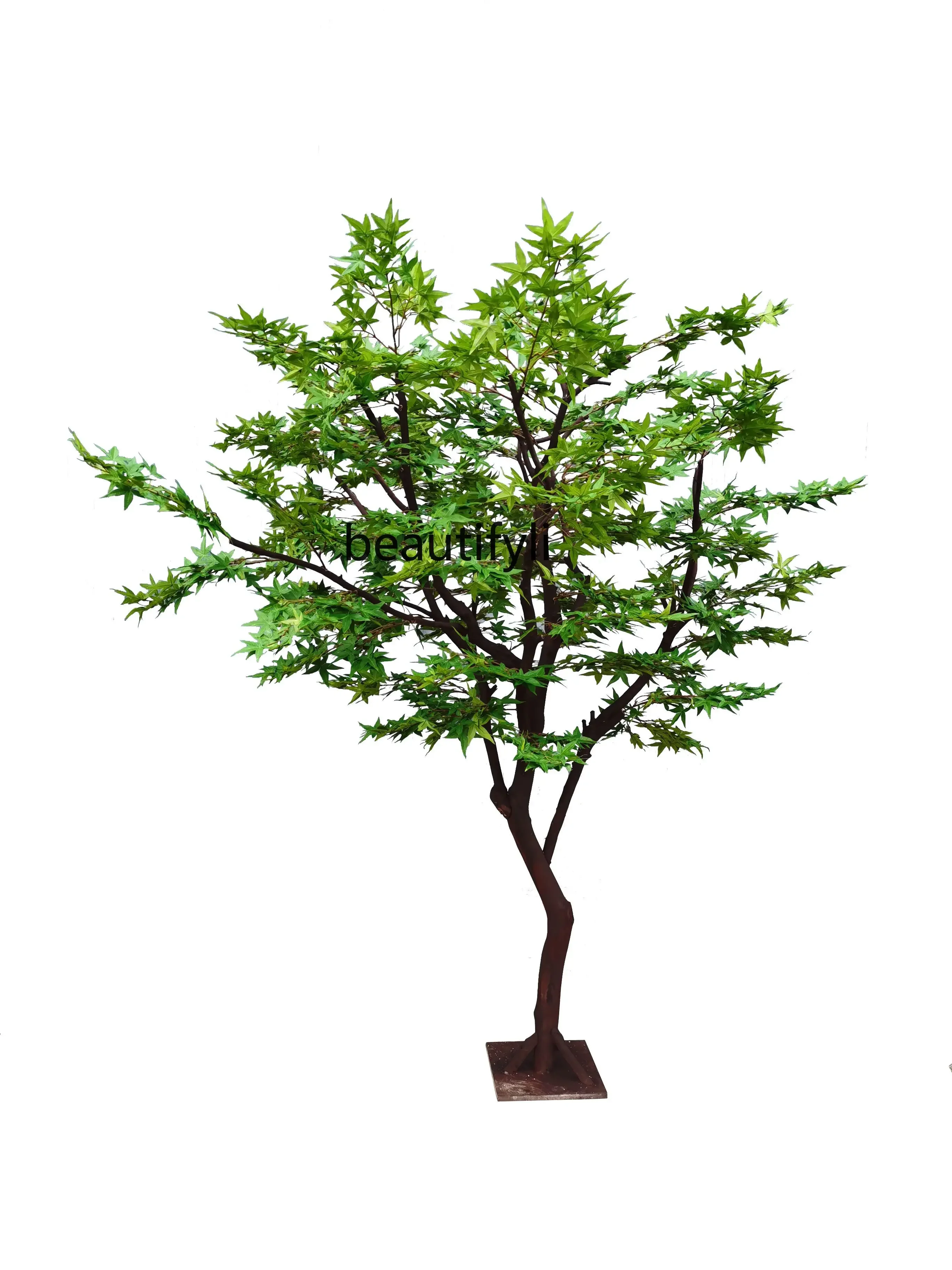 lbArtificial Green Red Maple Tree Acer Palmatum Leaf Japanese Style Garden Landscape Design Show Window Decoration Fake Flower