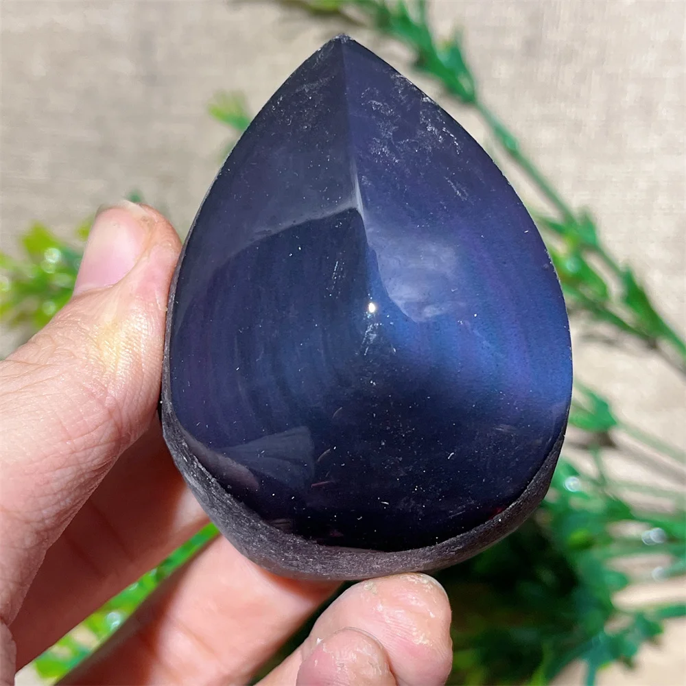 Rainbow Black Obsidian Crystal Natural Free Form Specimen Raw l Stone Home Decoration Mineral Quartz Gemstones Minerals