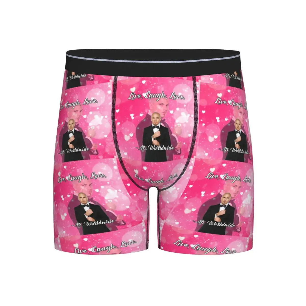

Длинные трусы-боксеры, шорты Mr Worldwide Says To Live Laugh Love, розовые трусы, мужское дышащее нижнее белье для Homme, мужские подарки