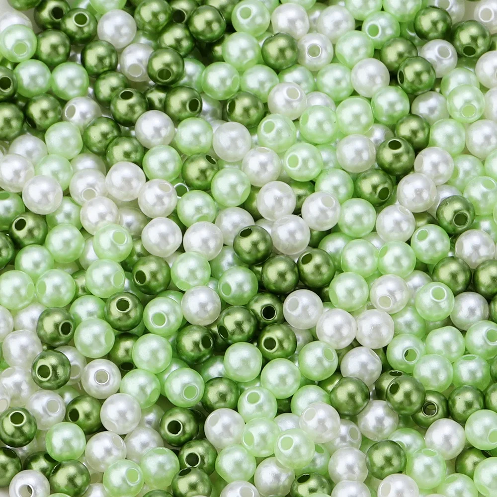 50-1000 teile/los Runde ABS Imitation Perle Perlen Lose Perlen Kunststoff Acryl Spacer Perlen Für Schmuck Machen Diy Armband halskette