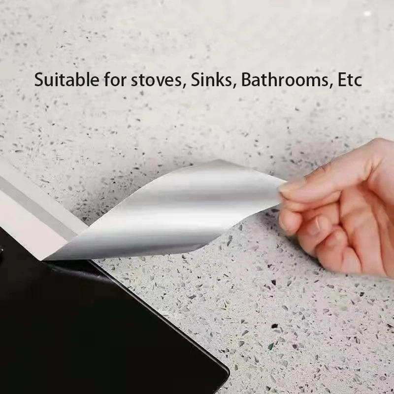 Aluminum foil tape, heat-resistant, kitchen oil resistant, easy to wipe, waterproof adhesive, stove gap anti mold adhesive view 3