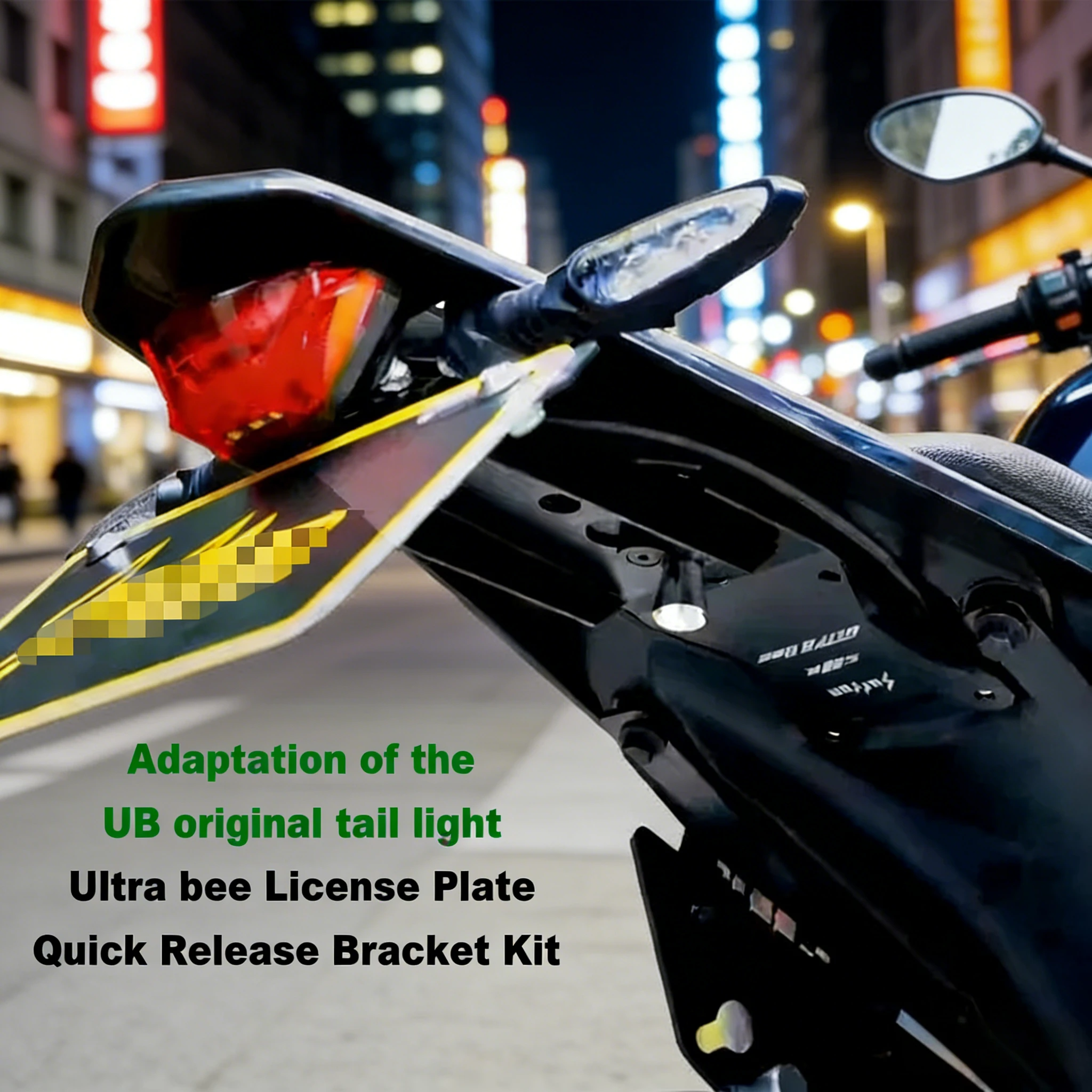 

Для велосипеда Ultra Bee Модифицированный кронштейн номерного знака Модифицированный комплект держателя заднего фонаря Быстросъемная конструкция Кронштейн номерного знака UB