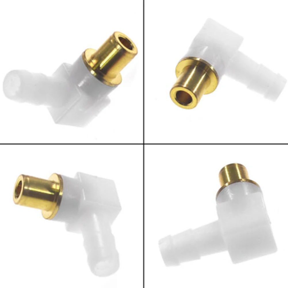 2 Pack Fuel Hose Elbow Connectors for 1/4 inch Line Compatible with 692317 493496 494451 Carburetor Fuel System Maintenance