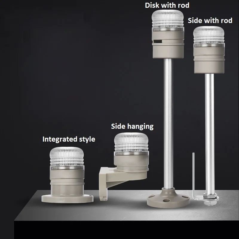 Single Layer 3 Kleuren Waarschuwingslampje DC12V/24V Kleine Emergency Signaal Lamp Rood Geel Groen Industriële Veiligheid Licht met Zoemer