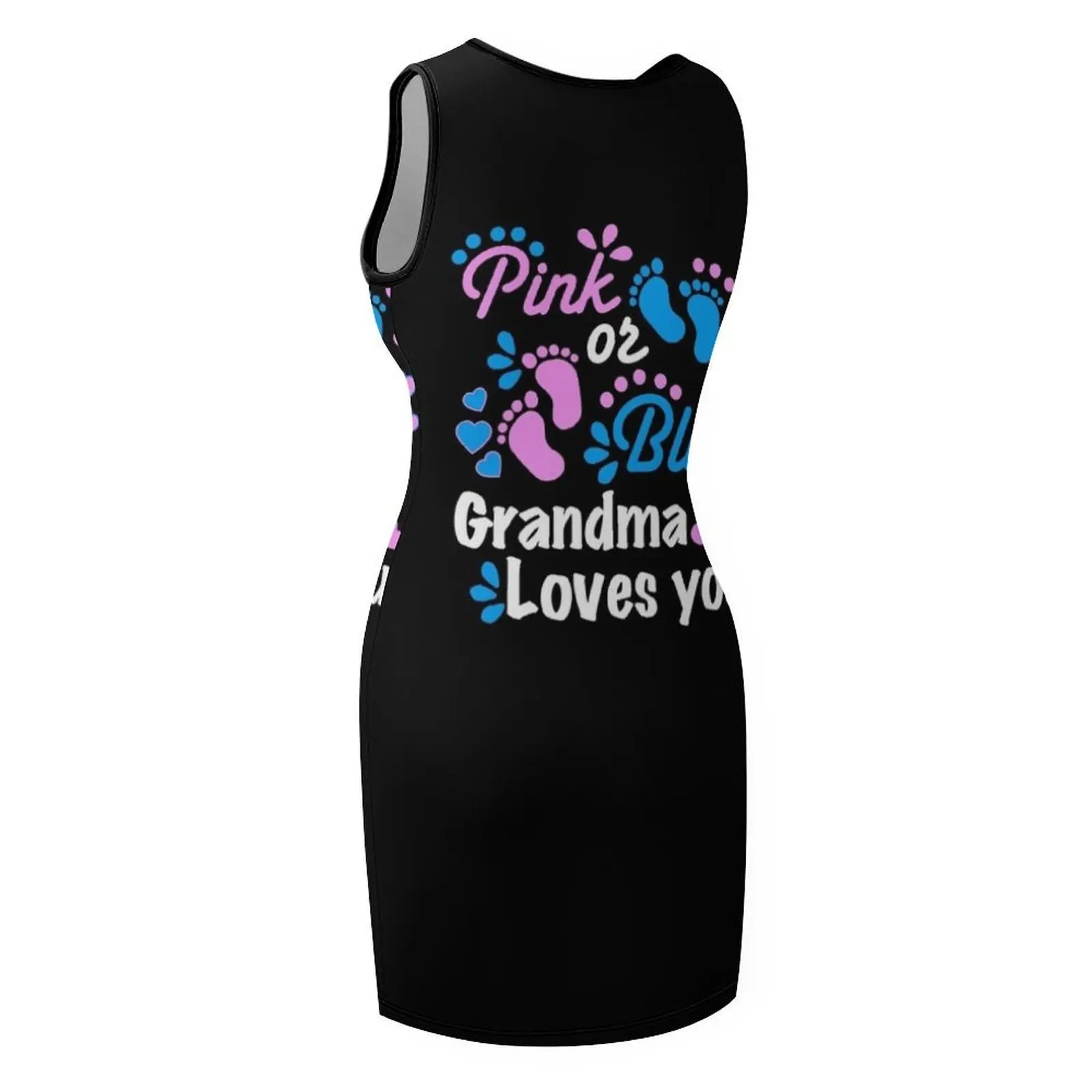 Rosa oder blaue Oma liebt dich Shirt Geschlecht offenbaren Party T-Shirt ärmelloses Sommerkleid Sommerkleider Damen 2023