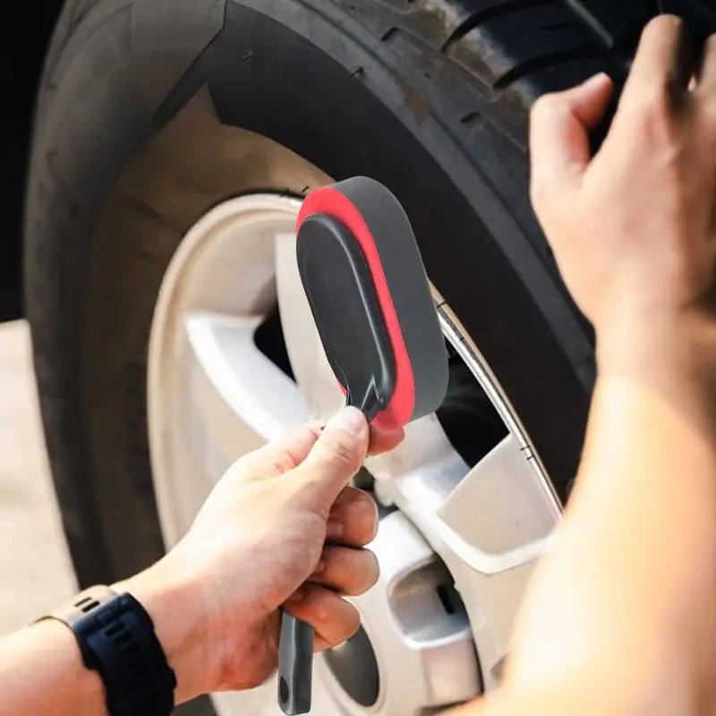 

Car Wheel Tire Brush Soft Plush Wheel Cleaning Brush Car Tire Rims Detailing Long Handle Brushes For Car Cleaning Tools