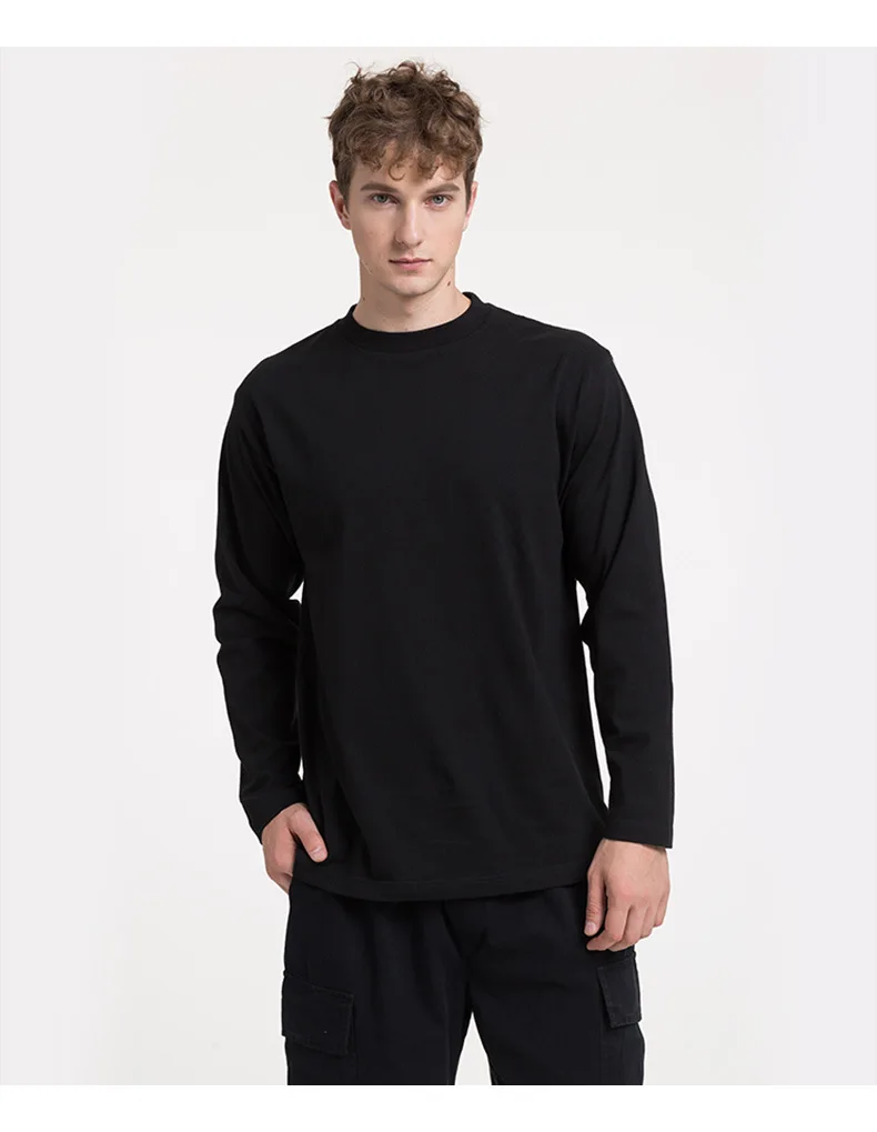 Baumwolle 100% Langärmliges Herren-T-Shirt MRMT 2026 Brandneues Rundhals-T-Shirt in Uni-Farbe für Männer Herren-T-Shirt Männer-Oberteil – Detail 7
