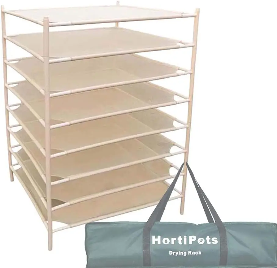  Herb Drying Rack 8 Layer Drying Net Dryer Stand Square 28 x 28 Inch to Dry Laundry Clothes or Cure Plants Like Herb