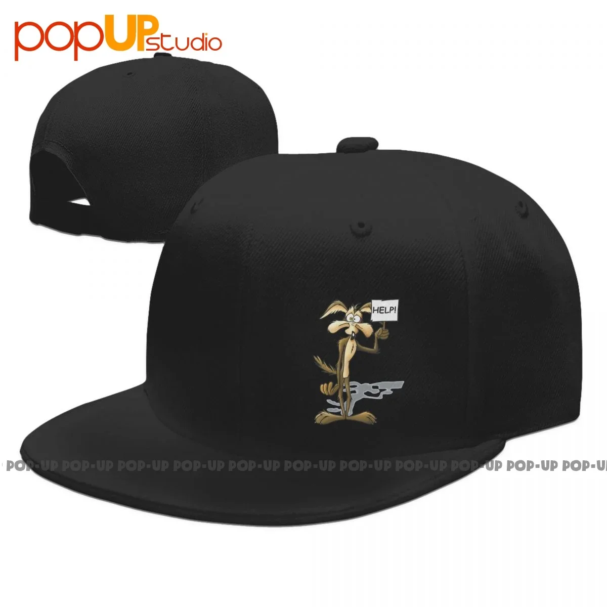 Cute Willy Coyote Road Runner Cartone Cult-Help Snapback Cap Fashion Streetwear Baseball Caps