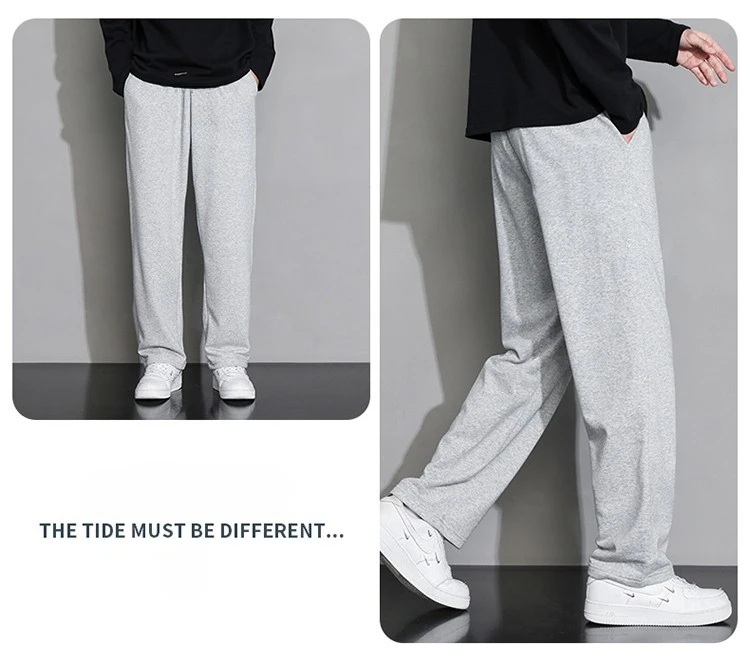 

Cotton Autumn and Winter Sports Pants Men's Long Pants Straight Leg Casual Loose Running Fitness Youth Sweatpants