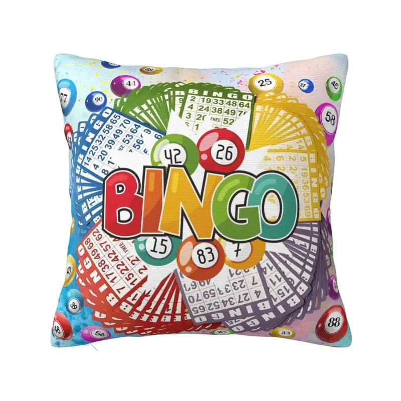 Hot Game Bingo Balls Cards Throw Pillow Covers Home Decorative 3D Printing Sofa Chair Cushion Cover Polyester Soft Pillowslip