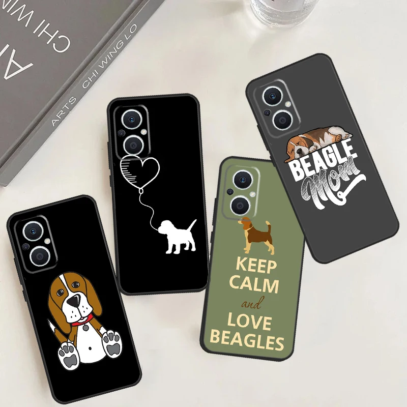 Beagle Dog Puppy Pet Case For OPPO Reno 10 Pro 8T 4Z 5Z 4 5 6 7 8 Lite OPPO Find X5 X6 Pro X3 Neo X2 Lite Cover