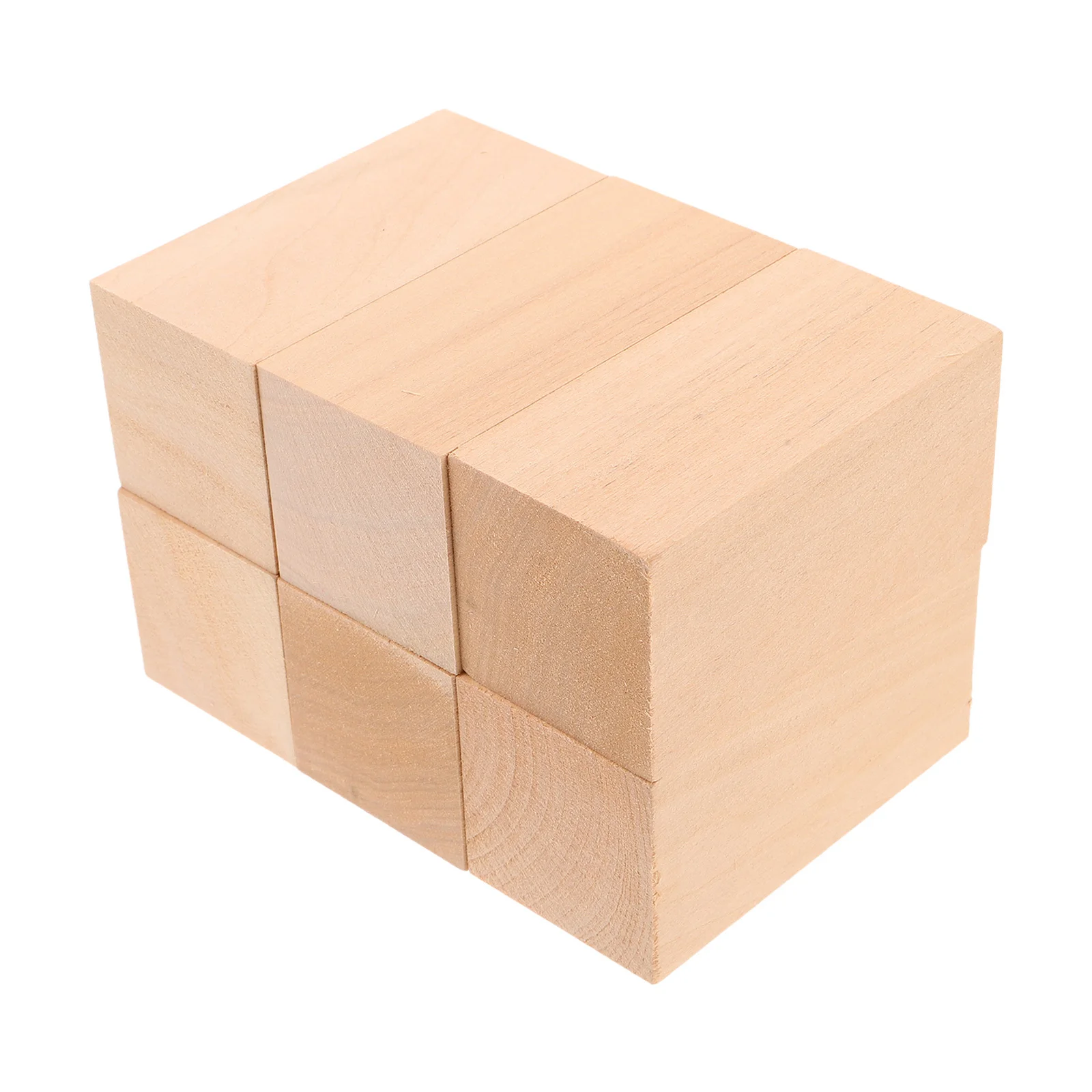 

6pcs Unfinished Basswood Carving Blocks 4X2X2" Smooth Rectangle Wood Blanks For Diy Crafts Woodworking Projects Decor Carving