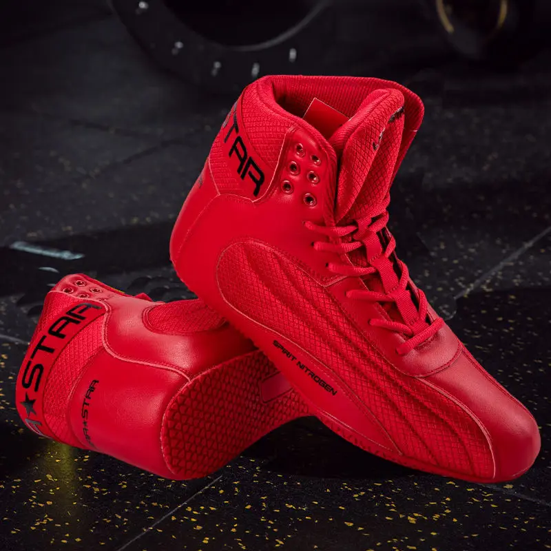 

New boxing shoes comfortable wear wrestling shoes indoor fitness sports shoes men and women lightweight breathable boxing shoes