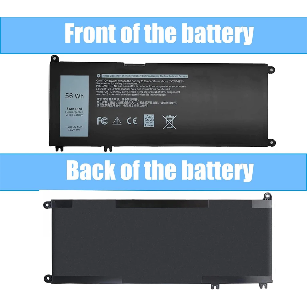 33ydh Batterie für Dell Inspiron 17 7000 7778 7773 15 7577 g3 3579 3779 g5 5587 g7 7588 Breite 13 3380 14 3490 15 3590 3580