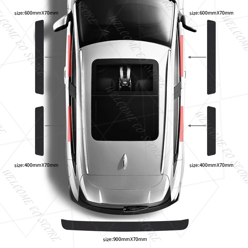 ل N الأداء شعار N خط I30 توسكاني إلنترا 4/5 قطعة 1 مجموعة ألياف الكربون عتبة باب السيارة الحرس غطاء صندوق السيارة حامي ملصقات