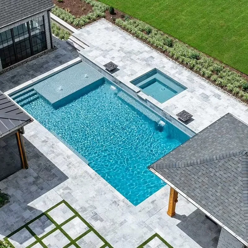 Customized Family House Large Big Prefab Outdoor Fiberglass Frp Swim Spa Pool Shells Inground Swimming Pool For Sales