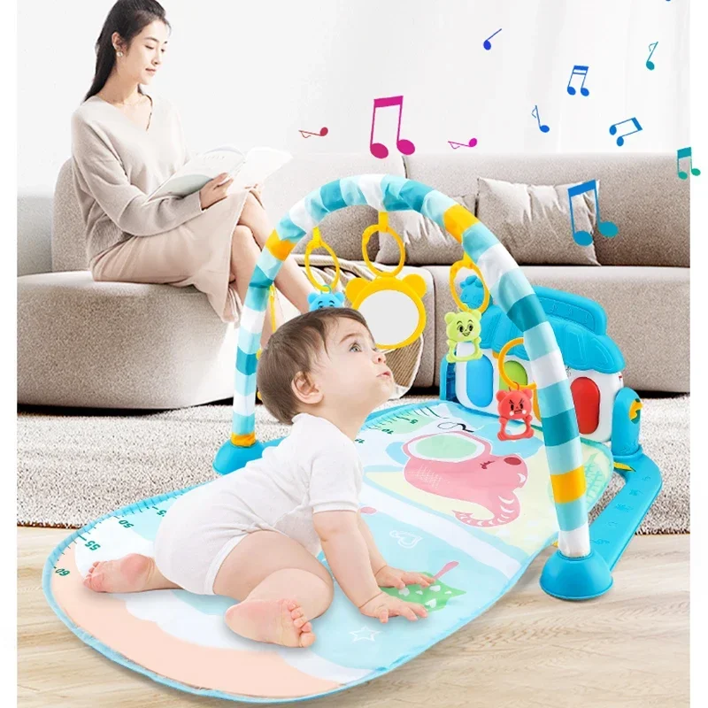 2024 New Hot Selling Baby Toys Music Pedal Piano 0-1 Year Old Newborn Piano Game Pad Christmas Gift Mother and Child Supplies