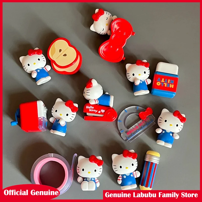 Originale Hello Kitty Fun Cancelleria Serie Micro Box Kt Cat Blind Box Decorazione da scrivania Ornamento Regalo Ornamento Bambola Scatola a sorpresa Regalo