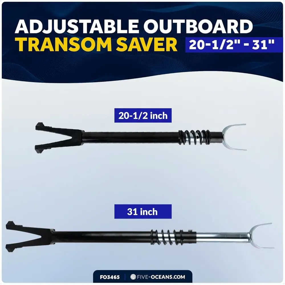 Adjustable Transom Saver for Outboard Motors, 20.5-31 Range, Shock Absorbing, Supports Up to 200 HP Boat Trailers view 5