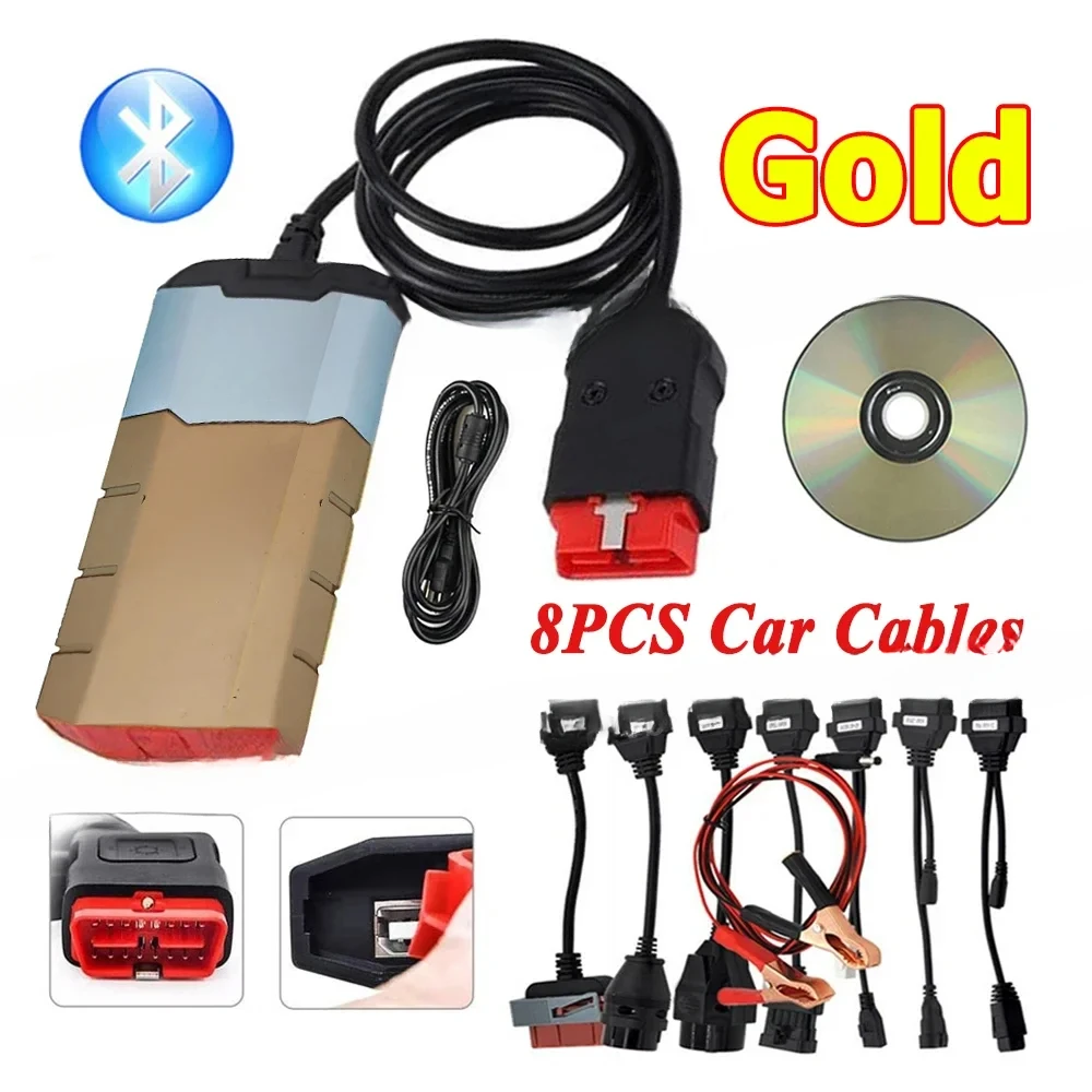 2024 Best Gold VD DS150E CDP Bluetooth for Tnesf Delphis Orpdc 2021.11 with Keygen Software for Car Truck Obd Obd2 Scanner Tools