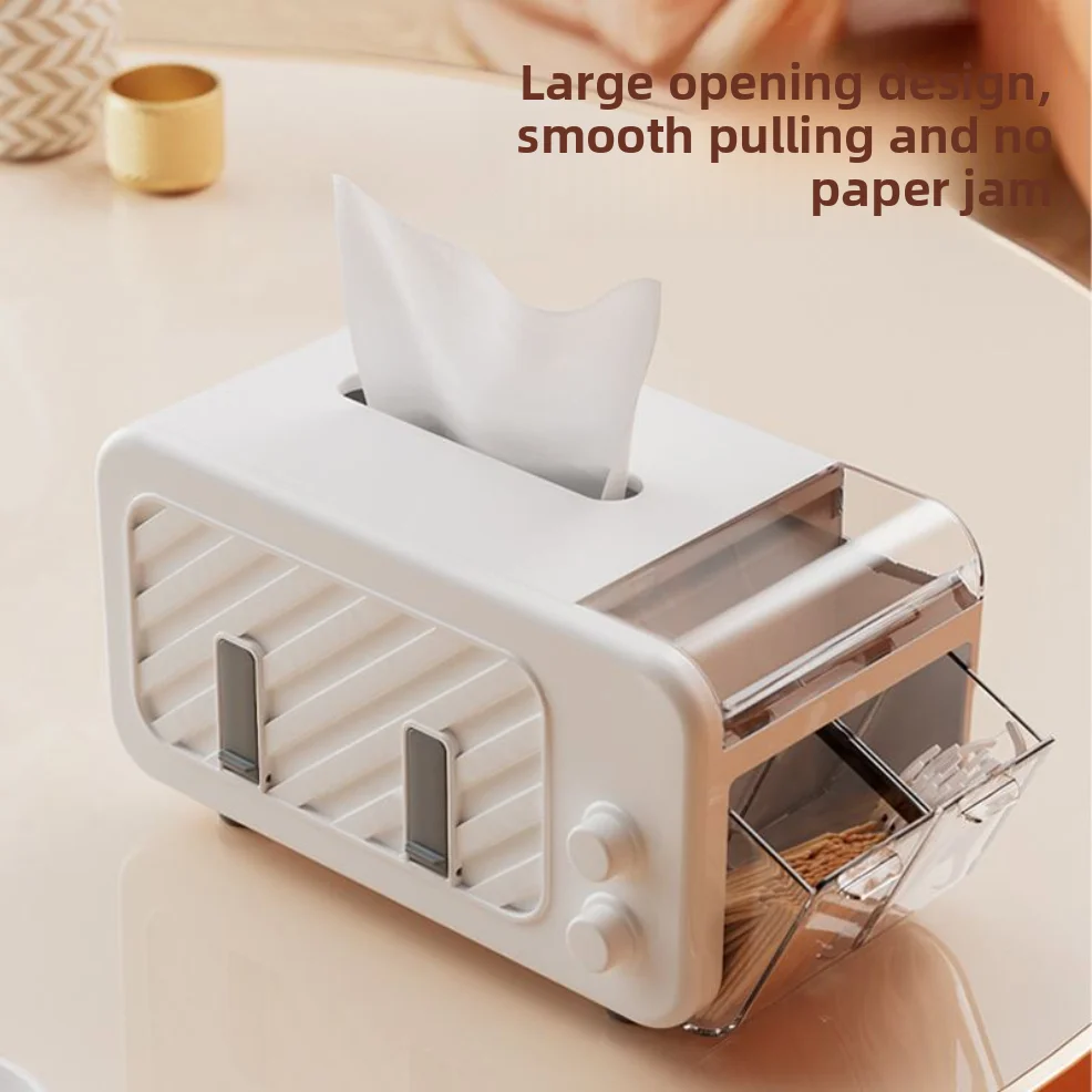 ที่วางโทรศัพท์แบบขี้เกียจพร้อมกล่องใส่กระดาษทิชชู่, กล่องใส่กระดาษทิชชู่แบบสร้างสรรค์สำหรับวางบนโต๊ะกาแฟ, ที่ใส่ไม้จิ้มฟันและสำลีแบบสปริงอเนกประสงค์