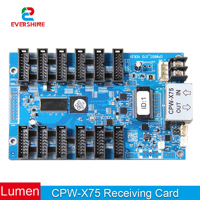 Lumen CPW-X75 Receiving Card LED Full Color Module Display Scanner Card HUB75*12 For C-Power 70A Control Card