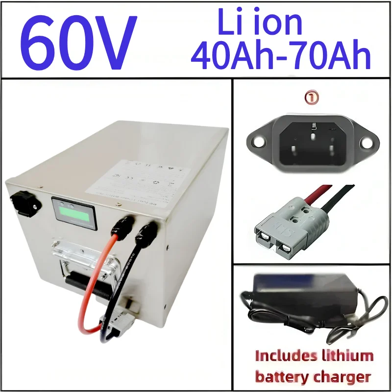

60V 40AH 45AH 50AH 70AH 90AH литий-ионная литиевая аккумуляторная батарея для автомобиля двухколесная трехколесная