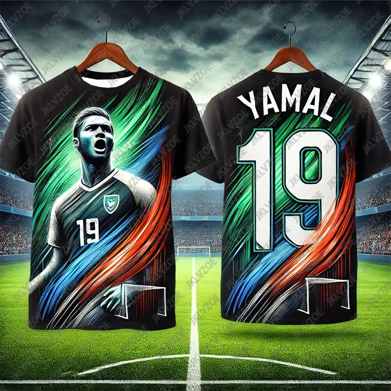 

2025 New Special Edition Football Shirt Yamal 19 Football Shirt Training Uniform Breathable Oversized Unisex Fans T-shirt