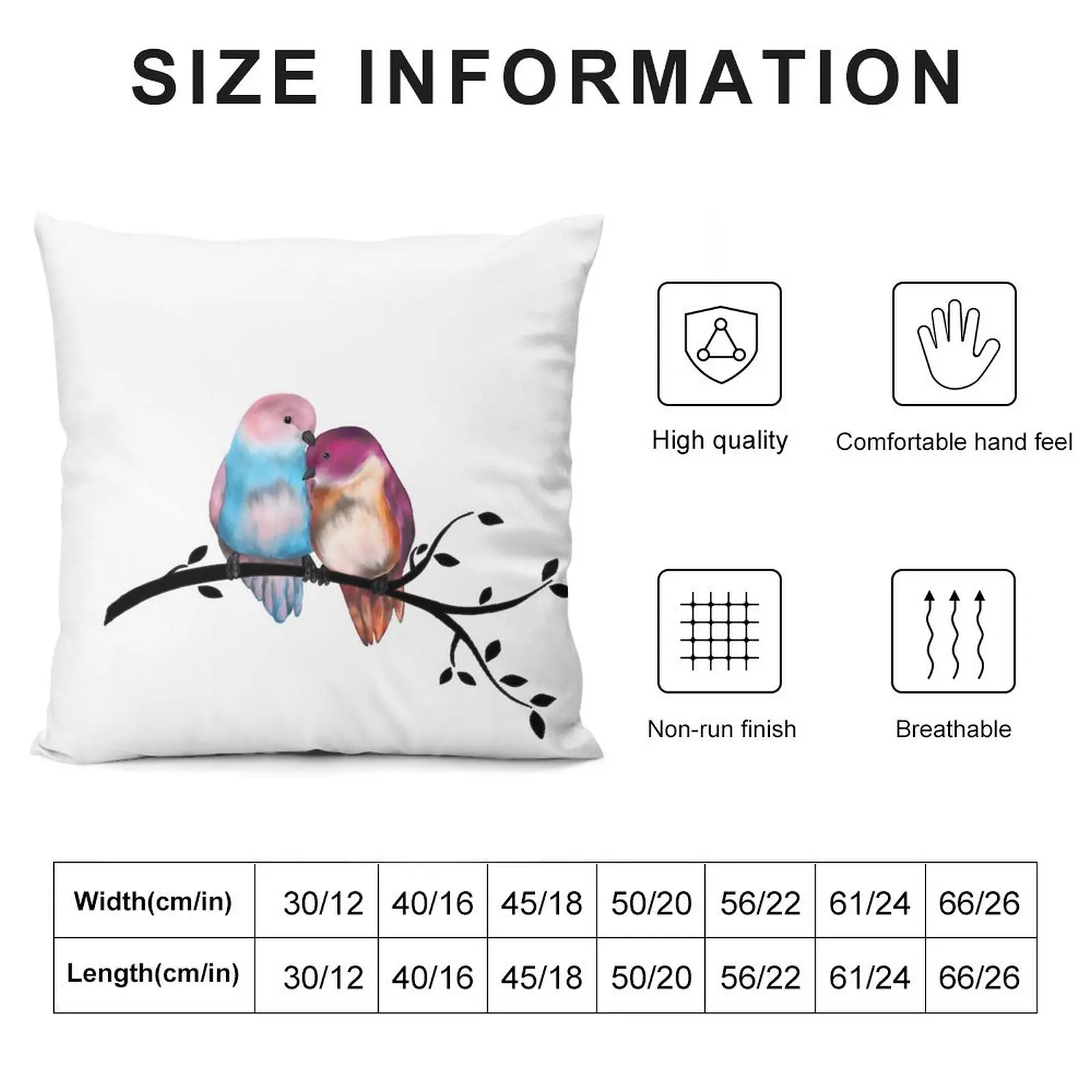 LwiththeT love birds Throw Pillow Pillowcase Cushion Luxury Cushion Cover Sofa Cover Decorative Sofa Cushion pillow