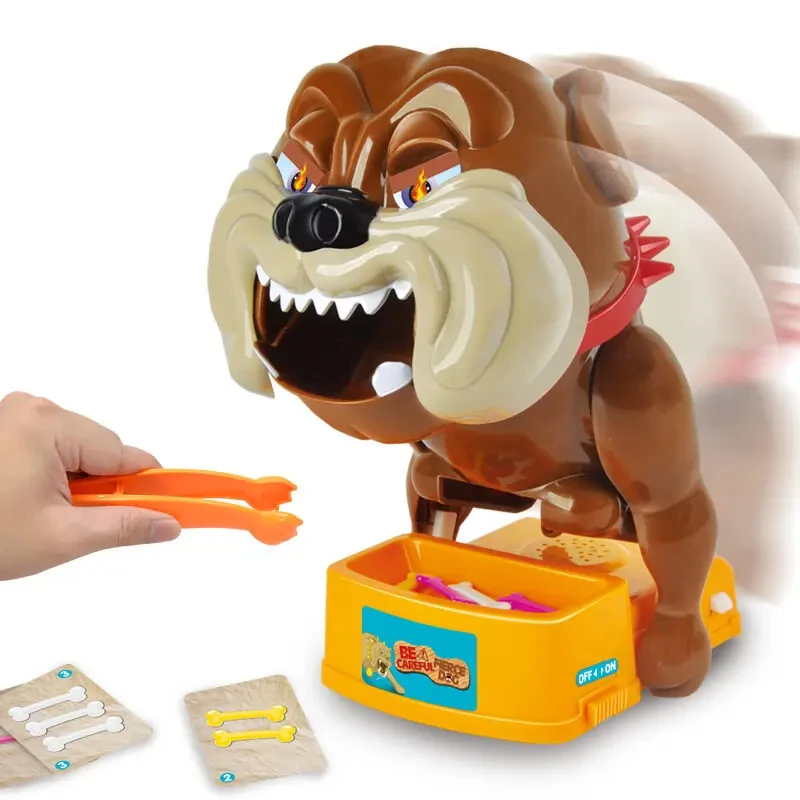 Funny Tricky Toys Bad Dog Chew Bone Action Games Biting Wake Dog Parents Interactive Toys Party Family Game Kids Xmas Gift