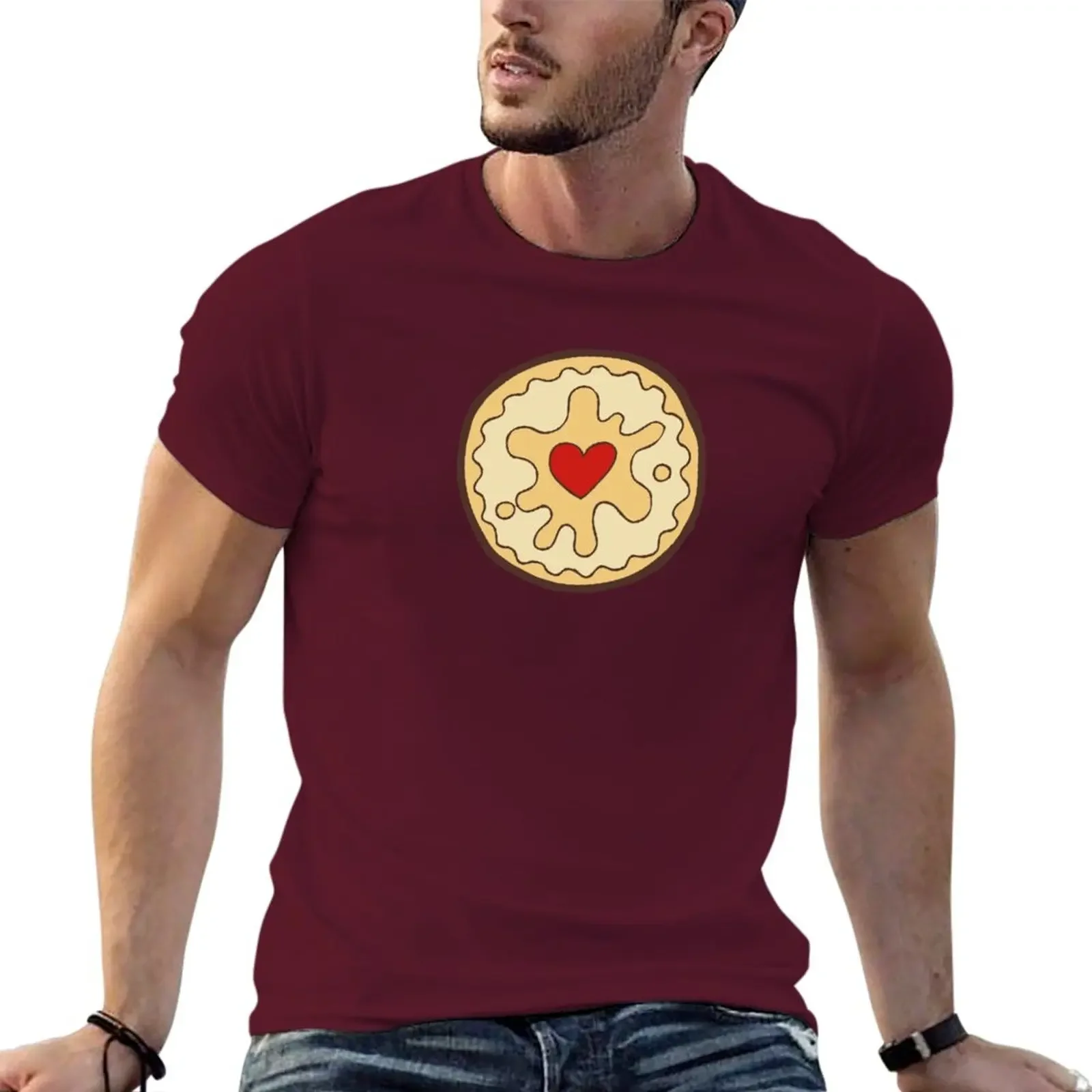 New Jammy Dodger British Biscuit T-Shirt Anime t-shirt anime clothes custom mens graphic funny heavyweight Round Neck streetwear