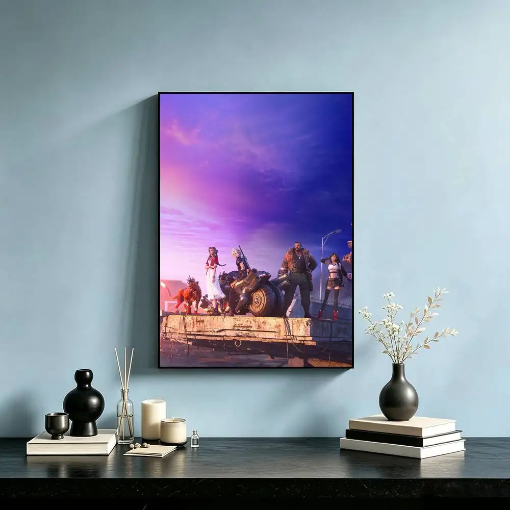 Videogames F-FINAL FANTASYs  Poster Waterproof Wall Art Sticker For Bar Living Room Vintage Decor High Quality Print Gift